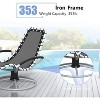 Patio Chaise Lounge - 360°Rotating Basic, Tanning Chairs with Arm for All Weather, Poolside, Balcony,Backyard - 4 of 4