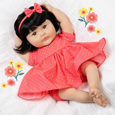Paradise Galleries Reborn Baby Doll Kayo Hana 20 inch Toddler - Black Hair/Brown Eyes