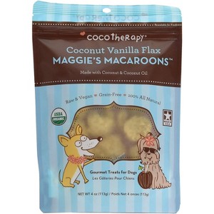 CocoTherapy Maggie's Macaroons Gourmet Treats for Dogs, Coconut Vanilla, 4oz - 1 of 3