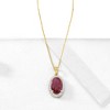 Ross-Simons 6.25 Carat Ruby and .14 ct. t.w. Diamond Pendant Necklace in 14kt Yellow Gold - 4 of 4