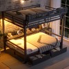 TIRAMISUBEST Queen over Queen / Full over Full Bunk Bed with Shelves and Drawers, Metal Bunk Bed with USB Ports and Lights - 2 of 4