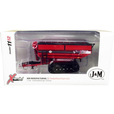 J&M 1112 X-Tended Reach Grain Cart with Tracks Red 1/64 Diecast Model by SpecCast