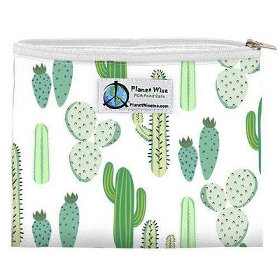 Planet Wise Reusable Zipper Sandwich Bag - Prickly Cactus, Green