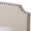 Odette Modern and Contemporary Fabric Upholstered Bed Light Beige - Baxton Studio - image 4 of 4