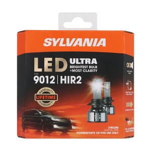 SYLVANIA 9012 LED Ultra -  Fog Lights For Cars and Trucks - Headlight Bulbs for Off Road Powersports - 6000k Cool White LED Light - Maximum Lifespan - 1 of 4