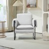 DYHOME Mid-Century Modern Accent Chair, Upholstered Armchair with Armrests and Metal Frame for Living Room, Bedroom. - 2 of 4