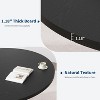 47Inch Round Dining Table for 4-6 People, Black Dining Room Table with Sturdy Waveform Metal Pedestal Base, Industrial Circle Kitchen Table for Home - 4 of 4