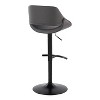 LumiSource Set of 2 Fabrico Adjustable Barstools PU - 4 of 4