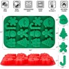 Aoibox Christmas Chocolate Molds, 2PCS Silicone Candy Molds with Santa, Tree, Snowman, Gingerbread for Jellies, Candies, Ice Cubes, Wax Melts, Candles - 2 of 4