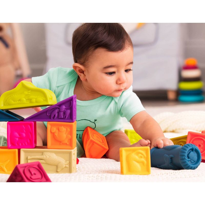 B. toys Educational Baby Blocks - Elemenosqueeze, 3 of 12