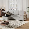 NicBex Modern Pull Out Sofa Bed Convertible Sleeper Sofa with Storage Chaise and Racks for Living Room - 3 of 4