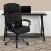 Emma and Oliver High Back Black LeatherSoft Executive Swivel Office Chair with Lip Edge Base - 2 of 4