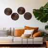 4 Pcs 12 Inch Metal Wall Art Decor Sunburst Hanging Metal Artwork Decor Wall Art Decorations Home Living Room Office Brown - 2 of 4