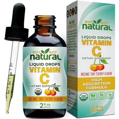 Why Not Natural Organic Liquid Vitamin C Drops Supplement