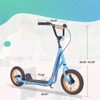 DSVIMOY 12 Inch Youth Scooter Kick Scooter for Kids 6+ with Adjustable Handlebar, Widened non-slip Footboard, Blue, 48.03"*23.62"*32.28" - 3 of 4