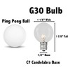 Novelty Lights Warm White Plastic G30 Globe Hanging LED String Light Replacement Bulbs E12 Candelabra Base 1 Watt - image 4 of 4