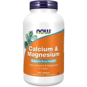 Calcium & Magnesium by Now Foods  -  250 Tablet - 1 of 3