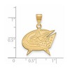 Black Bow Jewelry 10k Yellow Gold Columbus Blue Jackets NHL Large Pendant - 2 of 3