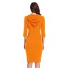 Women Long Sleeve Hooded Sweatshirt Midi Dress - 2 of 4