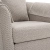 SEVOBAL Accent Chairs Chenille Barrel Armchair Modern Side Chair Swivel Accent Chair with Ottoman Set for Room, Gray, 27"*24.6"*24.8" - 4 of 4