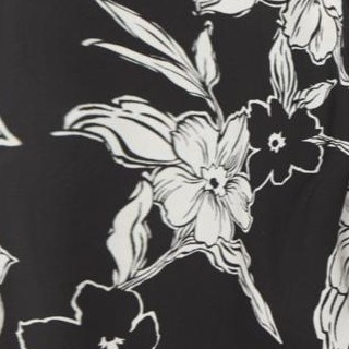 black white graphic floral