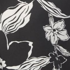 black white graphic floral
