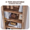 Farmhouse Bookshelf with Storage Cabinet, 72" Tall Bookcase with Drawer and Barn Door for Office Library, Living Room - 3 of 4