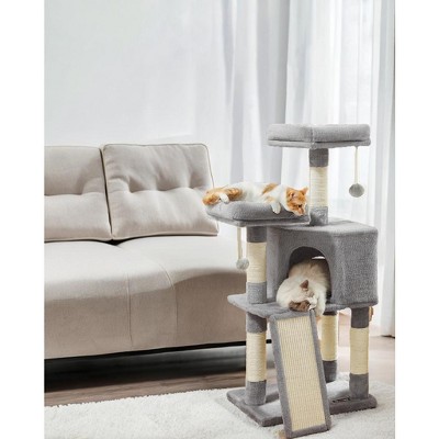 45.3-Inch Cat Tree Cat Tower for Indoor Cats with Scratching Post, Ramp, Perch, Spacious Cat Cave