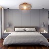 Tangkula Metal Flush Mount Ceiling Light, Antique Brass Metal Ceiling Pendant Light with Strong Arc Iron Lamp-shade - 4 of 4