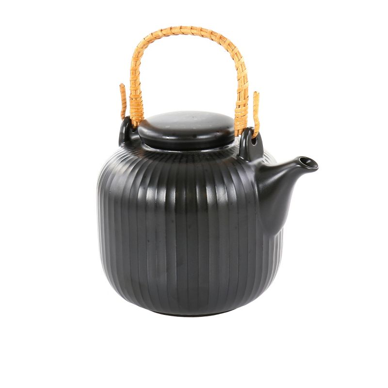 Gibsin Our Table Landon 1.21 Quart Stoneware Teapot in Pepper, 1 of 5