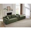 Dolonm 103.2 in. Corduroy L-Shaped Cloud Sectional 4-Seater Sofa Deep Seat Couch No Assembly（Black） - 4 of 4