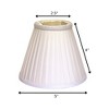 Vynxaria Pleated Chandelier Lampshades 2.5x5 Inches (Set of 6), Slant White - 3 of 4