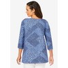 Jessica London Women's Plus Size Stretch Cotton Boatneck Tunic - 3 of 4