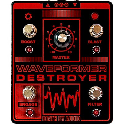 DEATH BY AUDIO Waveformer Destroyer Multi-channel Fuzz Effects Pedal Black and Red