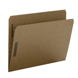 Smead Fastener File Folder, 2 Fasteners, Reinforced Straight-Cut Tab, Letter Size, Kraft, 50 per Box (14813) - 1 of 2