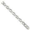 Black Bow Jewelry Stainless Steel & White Ceramic Curb Chain Bracelet, 7.5 to 8.5 Inch - 2 of 4