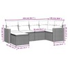 vidaXL 6 Piece Patio Sofa Set with Cushions - Black and Cream Without Table - 3 of 4