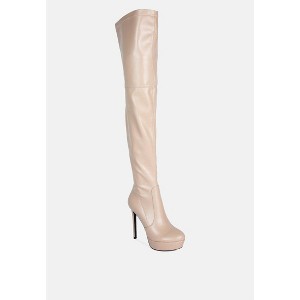 Marvelettes Faux Leather High Heeled Long Boots Women - 1 of 4