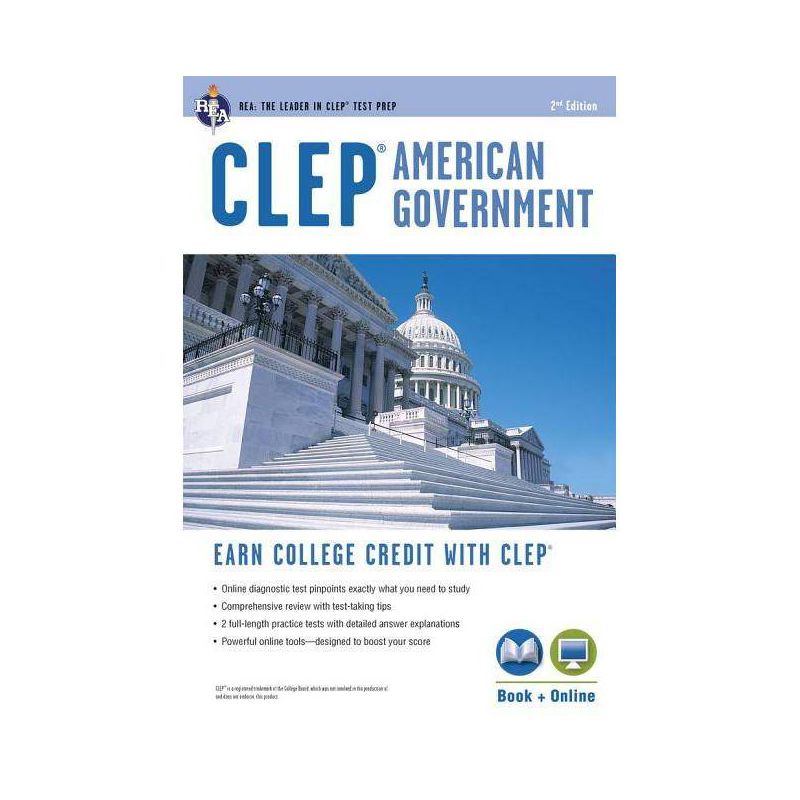 Clep(r) American Government Book + Online - (CLEP Test Preparation) 2nd Edition by  Preston Jones (Paperback), 1 of 2