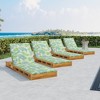 Acacia Wood Outdoor Chaise Lounge Chair with Cushion, Adjustable Chaise Lounge Chair for Patio, Wooden Chaise Lounge Chair with 4 Positions-Koiai - 3 of 4