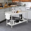 60X24x35 Inch Stainless Steel Work Table with Double Shelf, Heavy Duty Prep Station for Kitchen Restaurant or Garage Storage - 4 of 4