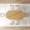 Wooakway 30"H Fashion Wooden Dining Table Suitable for Kitchen Conference and Gaming Use with Double Pedestal Black/Walnut/Natural Wood - 3 of 4