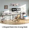 Greenstell Modern L-shaped computer desk - with LED lights, storage filing cabinet, and flip-up corners - 3 of 4