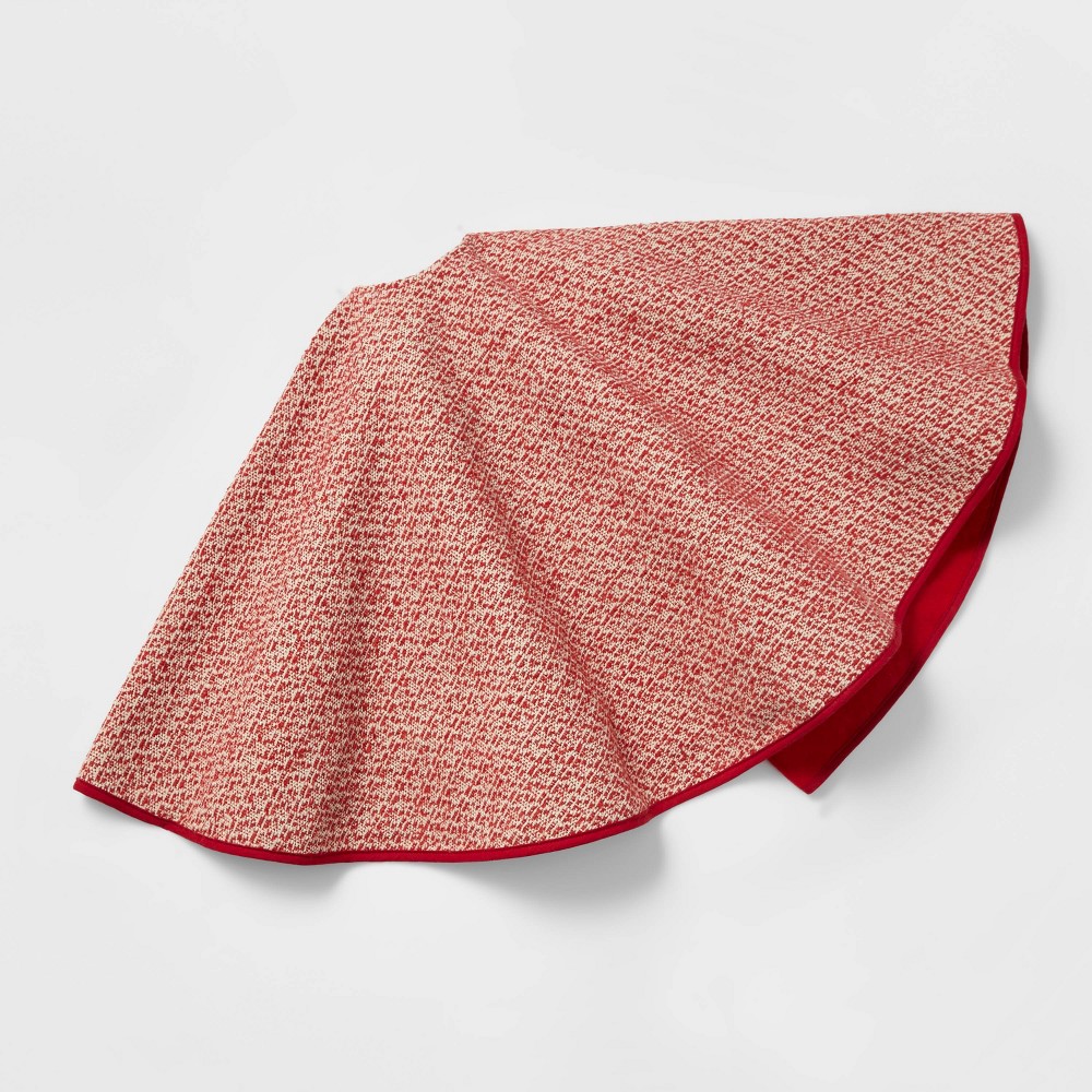 48" Chenille Christmas Tree Skirt Red - Wondershop