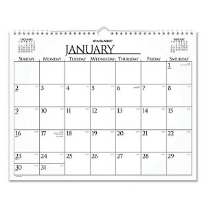 Business Monthly Wall Calendar, 15 x 12, White/Black Sheets, 12-Month (Jan to Dec): 2025 - 1 of 4