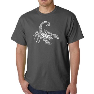 LA Pop Art Men's Word Art T-shirt - Types of Scorpions - 1 of 4