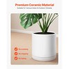 VEVOR Plant Pot,12-Inch Large Cylinder Planter with Drainage Holes,Non-Slip Pads & Detachable Saucer,Modern Ceramic Flower Pots,Tree Planter Pot,White - 4 of 4