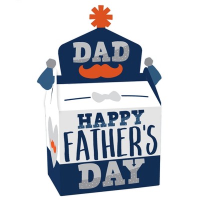 Big Dot of Happiness Happy Father's Day - Treat Box Party Favors - We Love Dad Party Goodie Gable Boxes - Set of 12