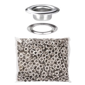 Yescom 1000 pcs Grommet Kit 3/8 inch Size #2 Eyelets and Washers - Nickel - 1 of 4