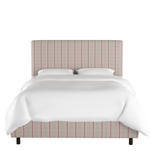 Twin Olivia Upholstered Bed Twill Fuchsia - Cloth & Co., Twill Fuschia